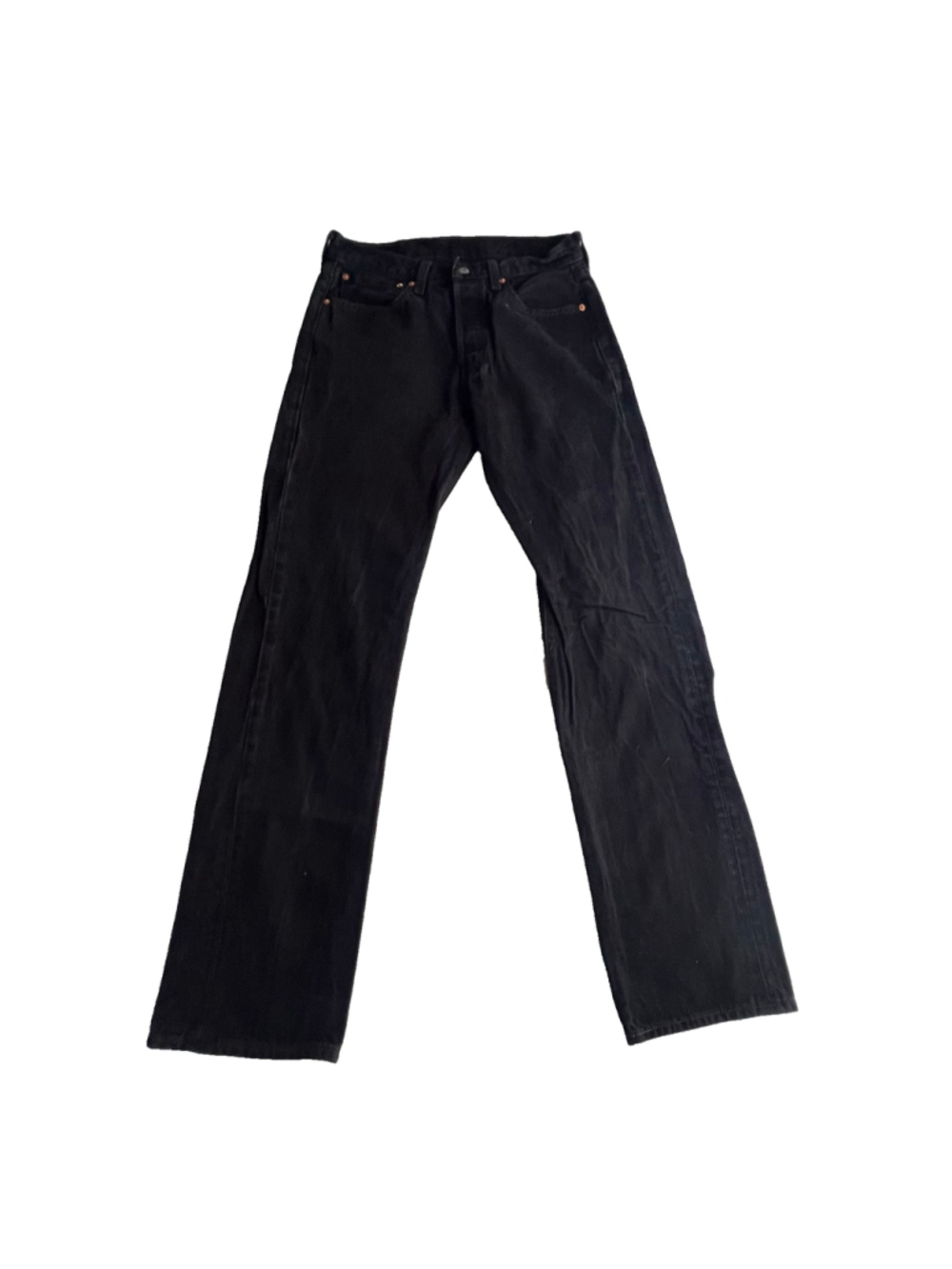 Levi's 501 Original Fit Black Jeans Men's W32 L34 Button Fly 100% Cotton